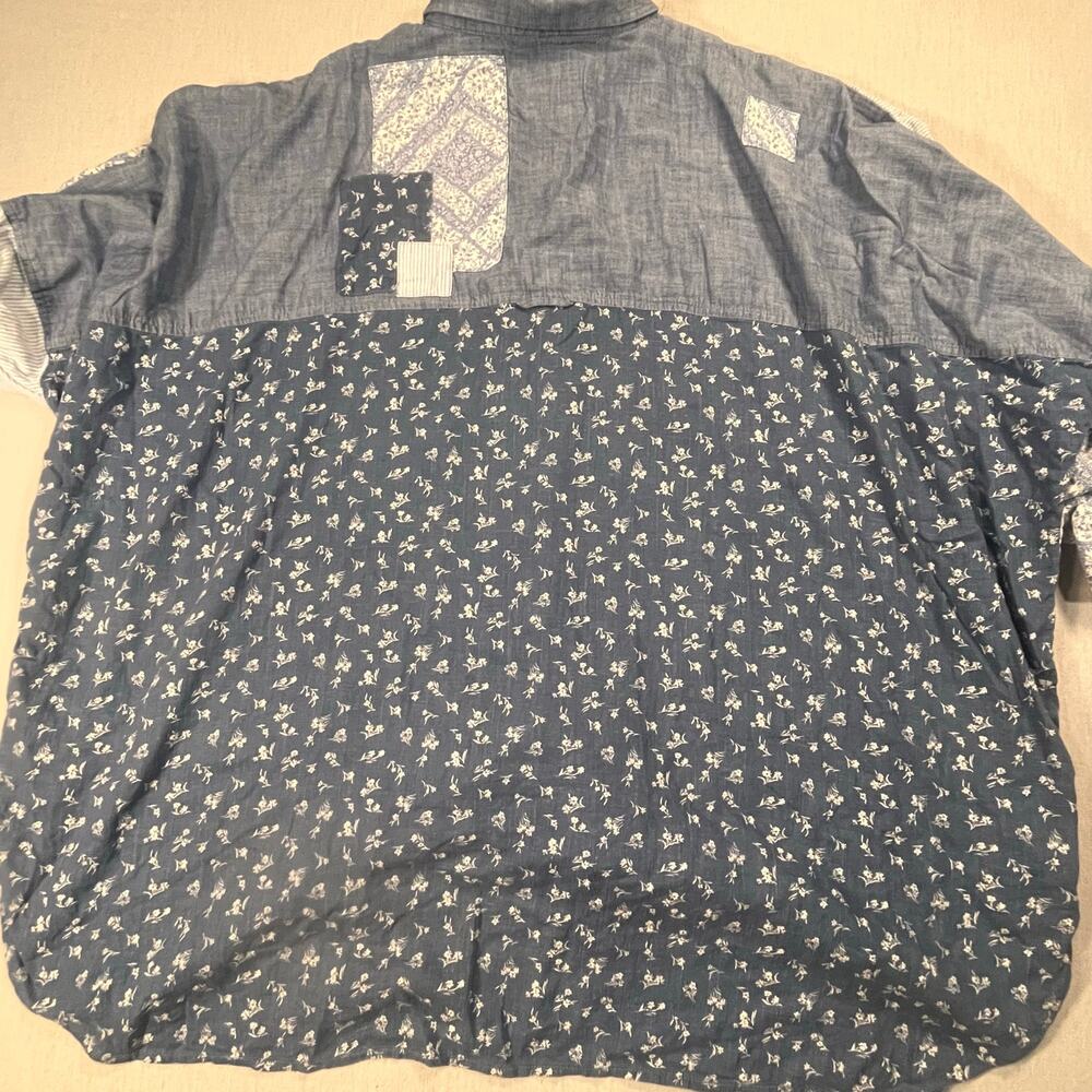 American Eagle Women Xxl Patchwork Button Up Shir… - image 3